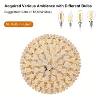 Luxury Modern Crystal Chandelier for Living Room Bedroom Elegant K9 Crystal Metal Frame 14.2x19.7 Bulbs Not Included Home Decor Gift