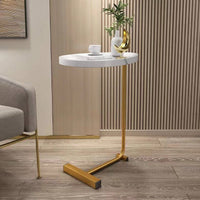 Compact C-Shaped End Table with Magazine Holder for Living Room and Bedroom Stylish Functional Furniture for Small Spaces