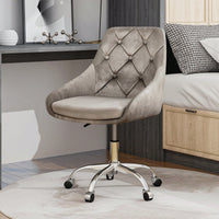 Modern Velvet Fabric Dining Chair, Chrome Legs Living Room Furniture, Comfortable And Adjustable Seat, Space Saving, Set Of 1