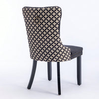 Elegant Velvet Dining Chairs Set of 2 with Solid Wood Legs and Nailhead Trim High Backrest Comfortable Cushion Modern Home Décor