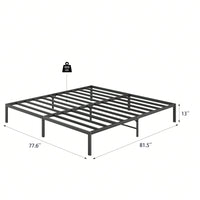 Sturdy King Size Metal Platform Bed Frame No Box Spring Required Modern Design 660 Lbs Weight Capacity