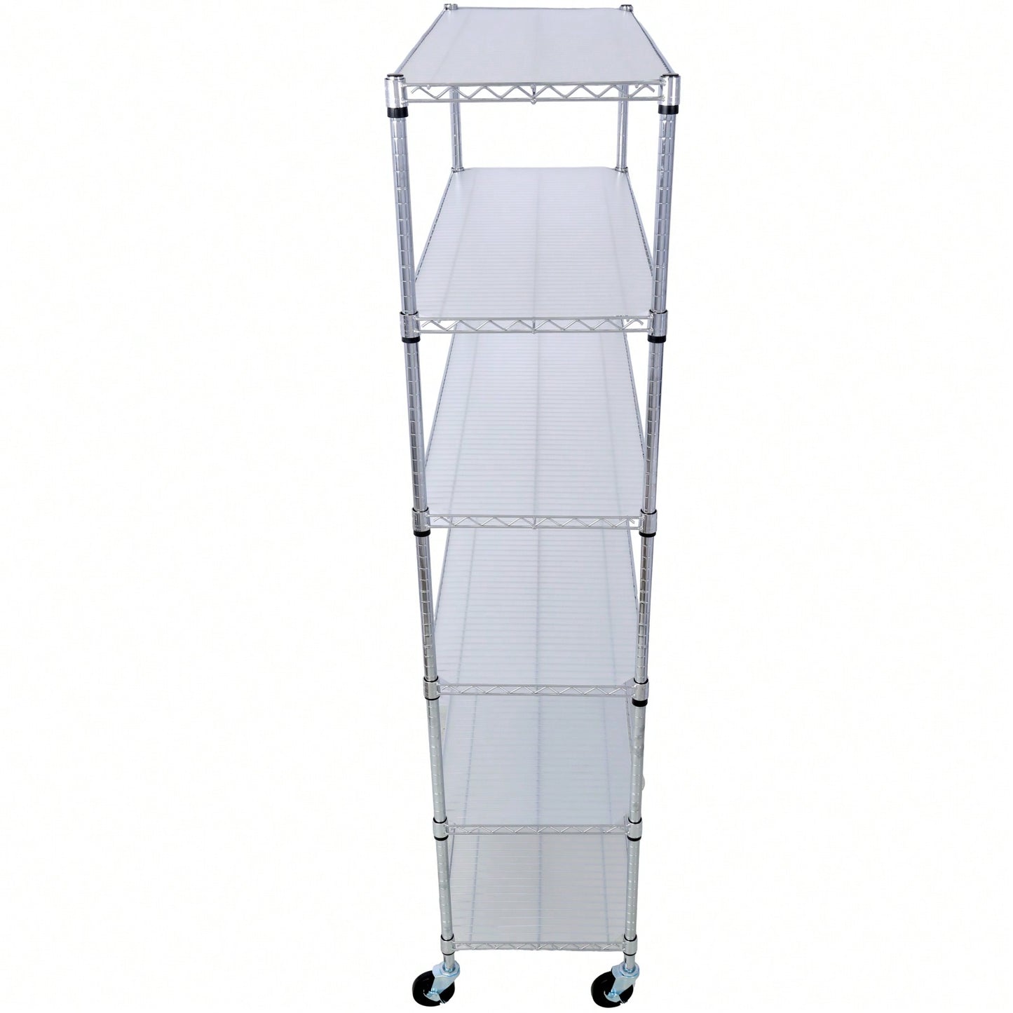 Heavy Duty 6-Tier Metal Wire Shelving Unit on Wheels Adjustable Storage Rack 6000lbs Capacity 82H x 48L x 18D Black