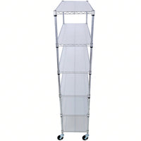 Heavy Duty 6-Tier Metal Wire Shelving Unit on Wheels Adjustable Storage Rack 6000lbs Capacity 82H x 48L x 18D Black