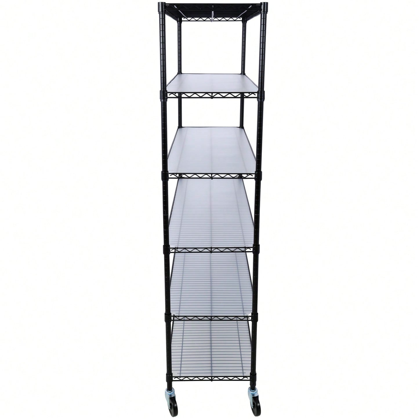 Heavy Duty 6-Tier Metal Wire Shelving Unit on Wheels Adjustable Storage Rack 6000lbs Capacity 82H x 48L x 18D Black