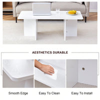 Modern Coffee Table, Industrial Style, Easy To Clean, Easy To Assemble, Suitable For Living Room, Bedroom, And Study