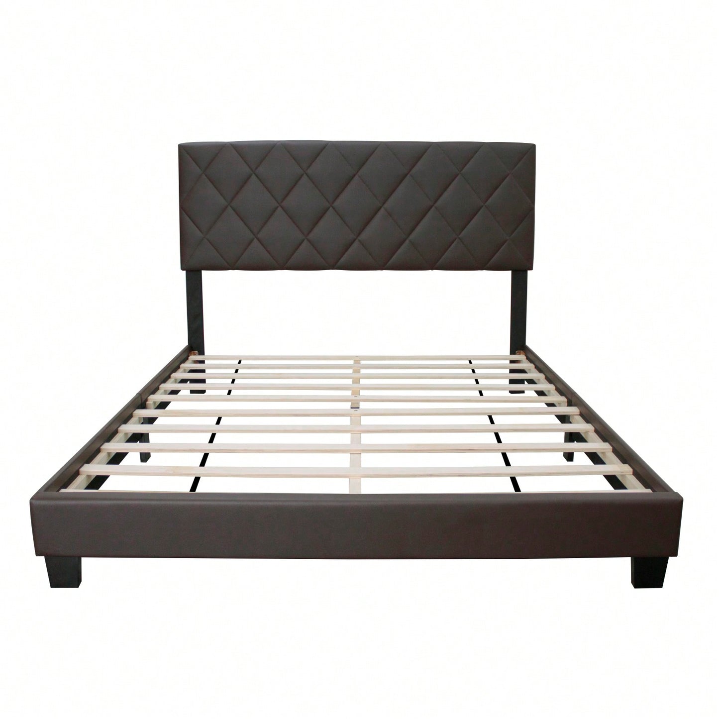 Queen Size Adjustable Chenille Upholstered Bed Frame Easy Assembly No Box Spring Needed Versatile Design for Any Room