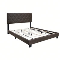 Queen Size Adjustable Chenille Upholstered Bed Frame Easy Assembly No Box Spring Needed Versatile Design for Any Room