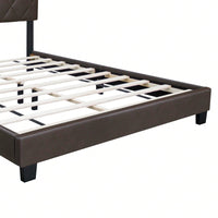 Queen Size Adjustable Chenille Upholstered Bed Frame Easy Assembly No Box Spring Needed Versatile Design for Any Room