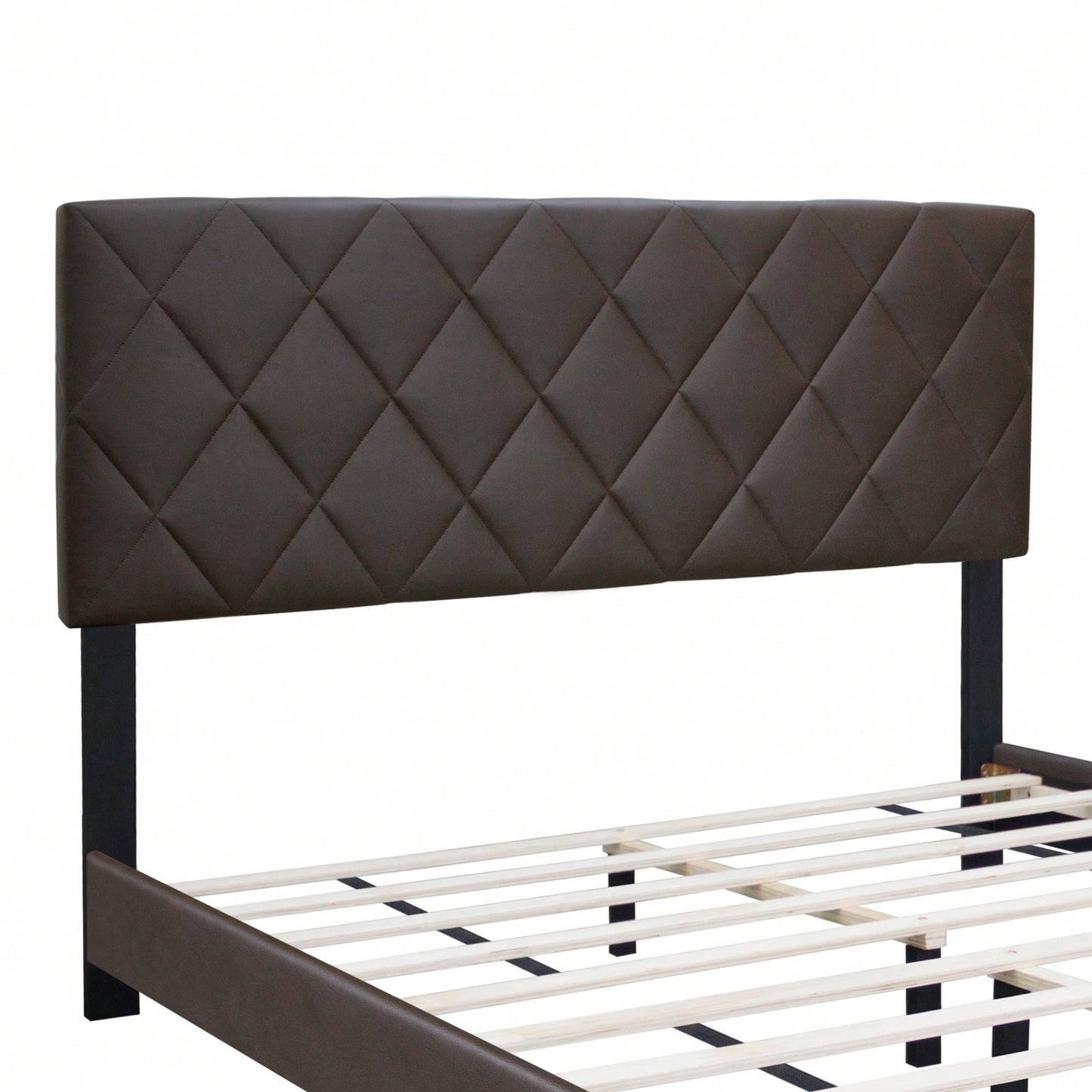 Queen Size Adjustable Chenille Upholstered Bed Frame Easy Assembly No Box Spring Needed Versatile Design for Any Room