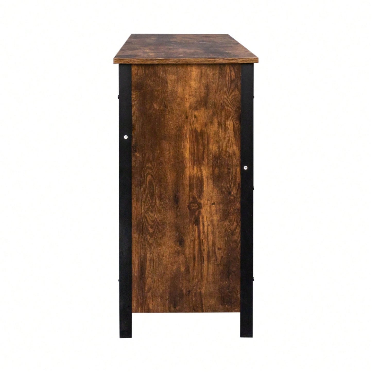 Farmhouse LED Buffet Sideboard Storage Cabinet with Sliding Door Adjustable Shelves Wine Bar 44" x 15" x 31" Remote Control