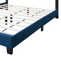 Modern Queen Size Upholstered Bed Frame Adjustable Stain Resistant Durable Easy Assembly No Box Spring Needed Storage Gap