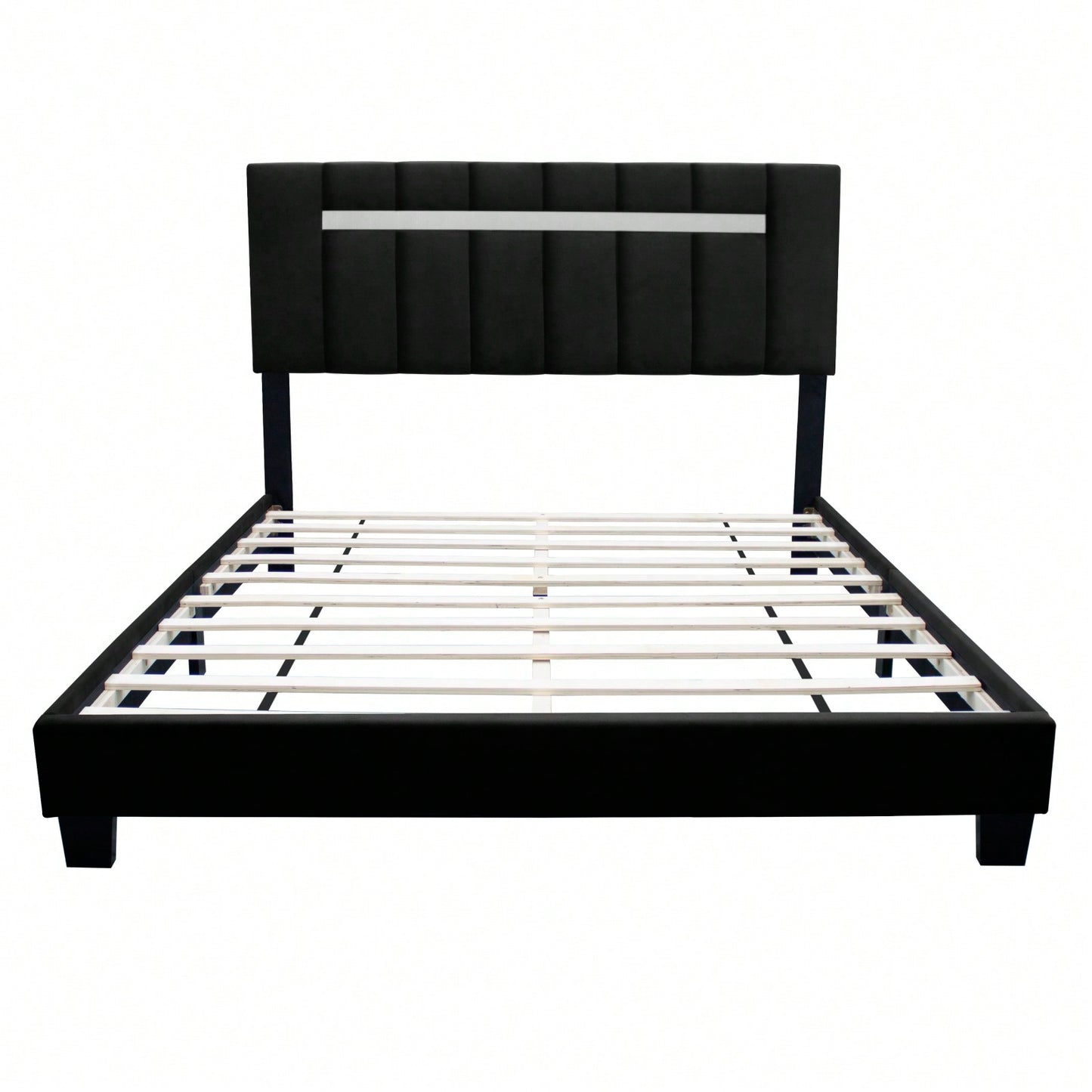 Queen Size Dark Velvet Adjustable Upholstered Bed Frame with Innovative Design and Easy Assembly