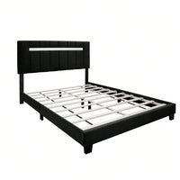 Queen Size Dark Velvet Adjustable Upholstered Bed Frame with Innovative Design and Easy Assembly