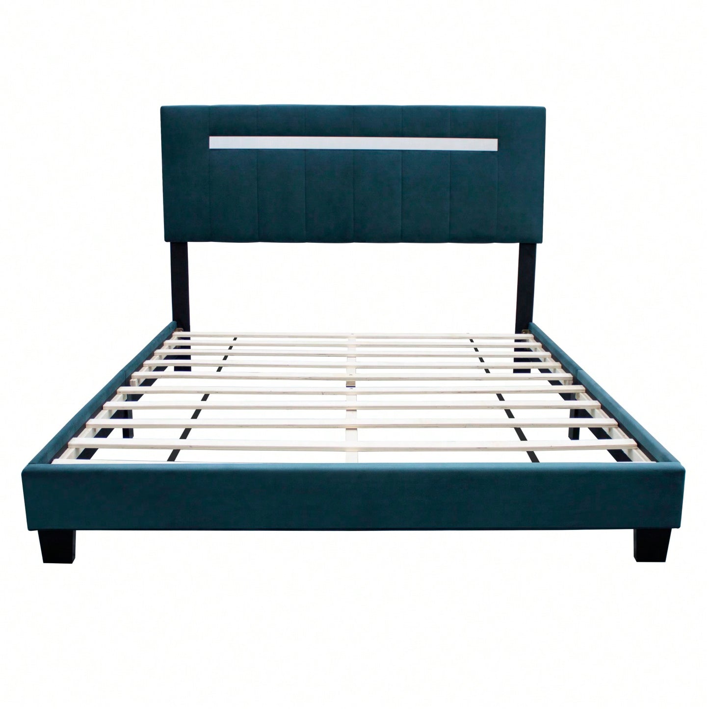 Queen Size Dark Velvet Adjustable Upholstered Bed Frame with Innovative Design and Easy Assembly