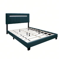 Queen Size Dark Velvet Adjustable Upholstered Bed Frame with Innovative Design and Easy Assembly