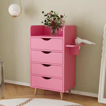 Modern Salon Storage Cabinet with Hair Stylist Station 4 Drawers and Dryer Holders for Barber Shop and Home Use