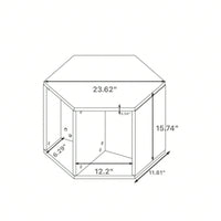 Hexagonal Coffee and Nightstand Table Set 2PCS Stylish MDF Furniture with Storage for Living Room and Bedroom