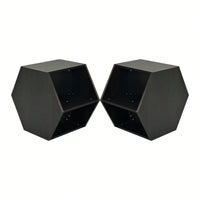 Hexagonal Coffee and Nightstand Table Set 2PCS Stylish MDF Furniture with Storage for Living Room and Bedroom
