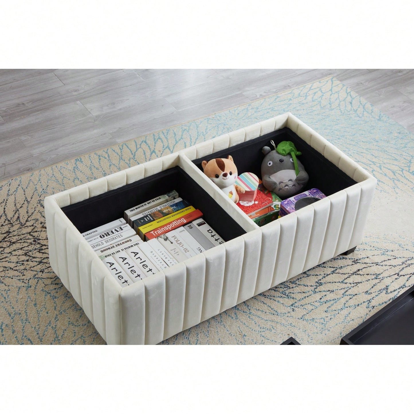 Spacious Storage Compartment With Lift-Top Lid - Perfect For Books, Magazines, Remote Controls, And More