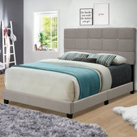 Queen Size Adjustable Upholstered Bed Frame - Stylish, Durable, And Dirt-Resistant Design For Use Without Innerspring Mattresses