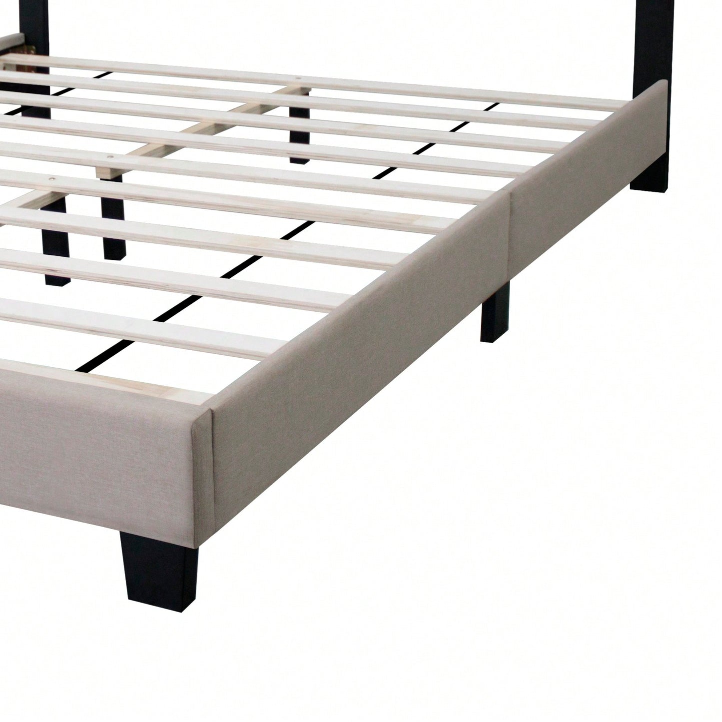 Queen Size Adjustable Upholstered Bed Frame - Stylish, Durable, And Dirt-Resistant Design For Use Without Innerspring Mattresses
