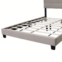 Queen Size Adjustable Upholstered Bed Frame - Stylish, Durable, And Dirt-Resistant Design For Use Without Innerspring Mattresses