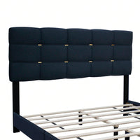 Queen Size Adjustable Upholstered Bed Frame - Stylish, Durable, And Dirt-Resistant Design For Use Without Innerspring Mattresses