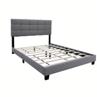 Queen Size Adjustable Upholstered Bed Frame - Stylish, Durable, And Dirt-Resistant Design For Use Without Innerspring Mattresses