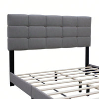 Queen Size Adjustable Upholstered Bed Frame - Stylish, Durable, And Dirt-Resistant Design For Use Without Innerspring Mattresses