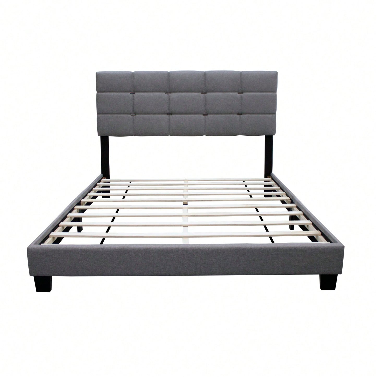 Queen Size Adjustable Upholstered Bed Frame - Stylish, Durable, And Dirt-Resistant Design For Use Without Innerspring Mattresses