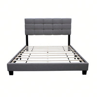 Queen Size Adjustable Upholstered Bed Frame - Stylish, Durable, And Dirt-Resistant Design For Use Without Innerspring Mattresses