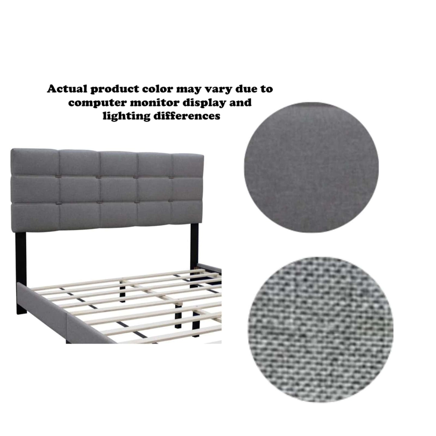 Queen Size Adjustable Upholstered Bed Frame - Stylish, Durable, And Dirt-Resistant Design For Use Without Innerspring Mattresses