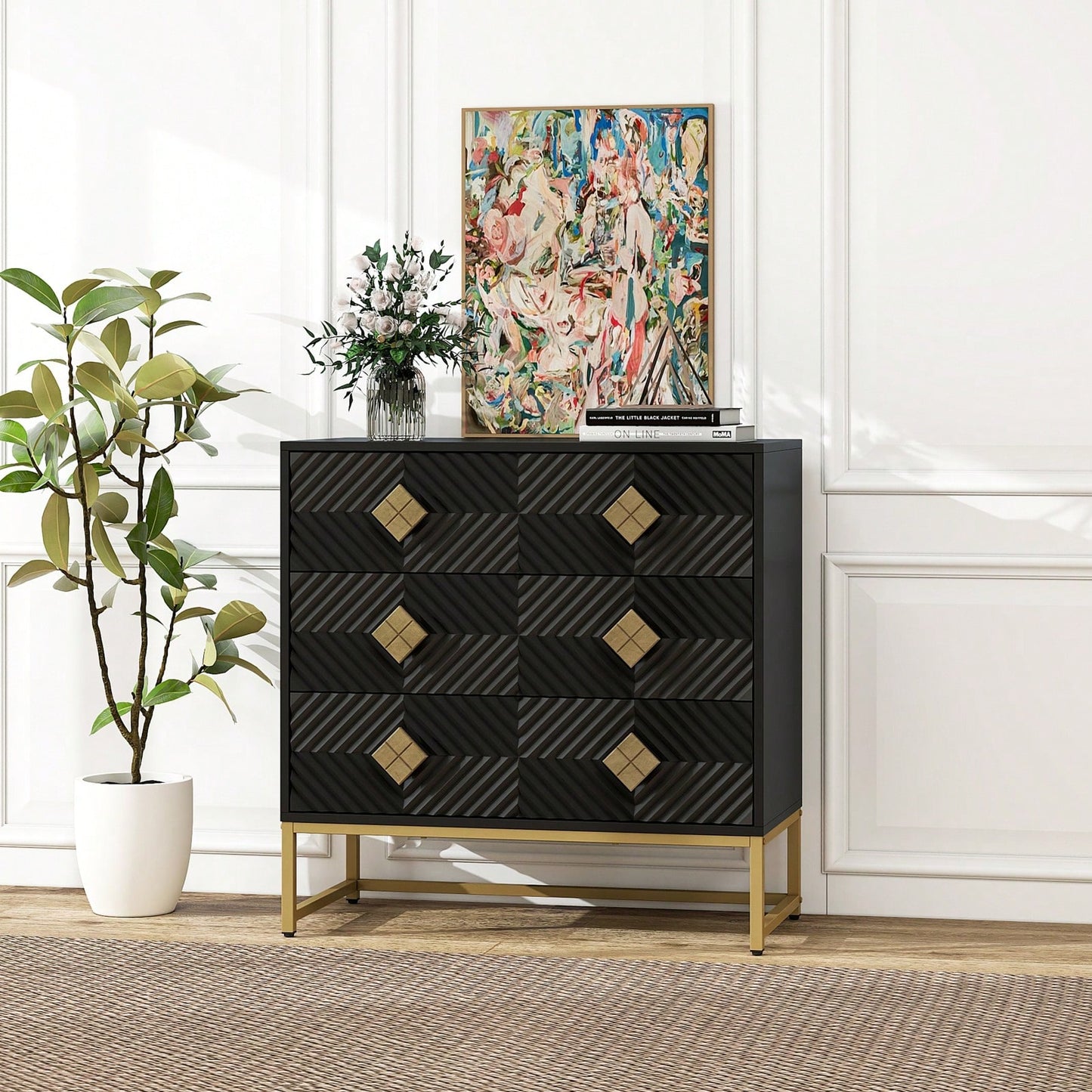 3-Drawer Storage Cabinet - Durable Construction, Stylish Design, Easy Assembly