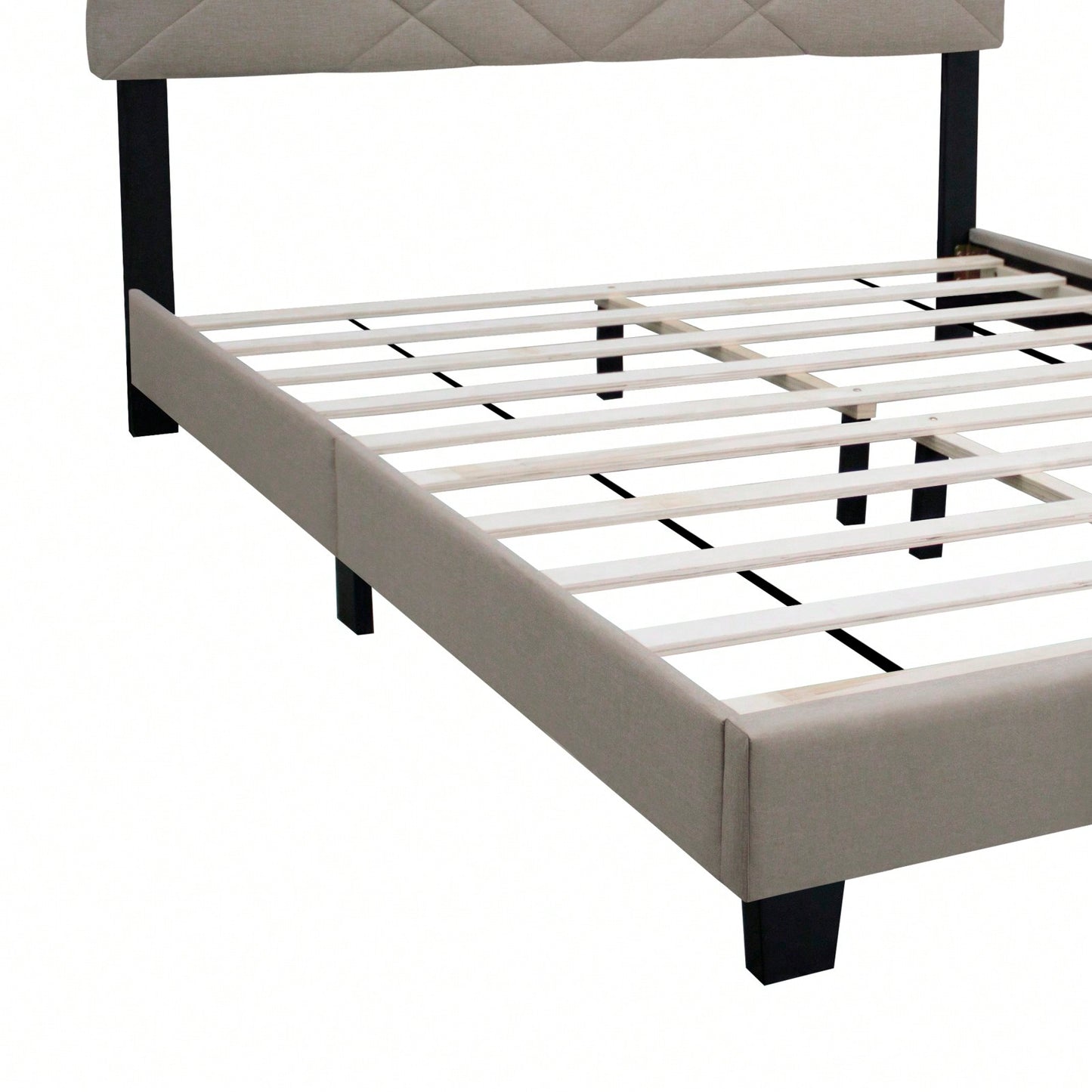 Queen Size Bed Frame With Adjustable Headboard