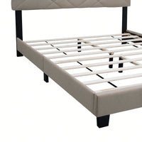 Queen Size Bed Frame With Adjustable Headboard
