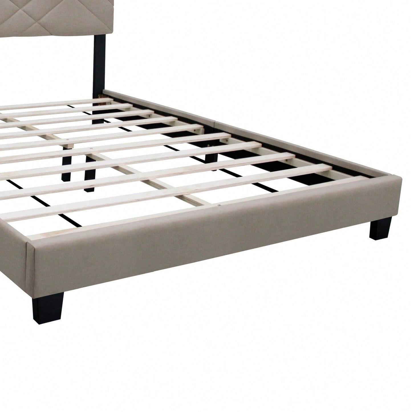 Queen Size Bed Frame With Adjustable Headboard