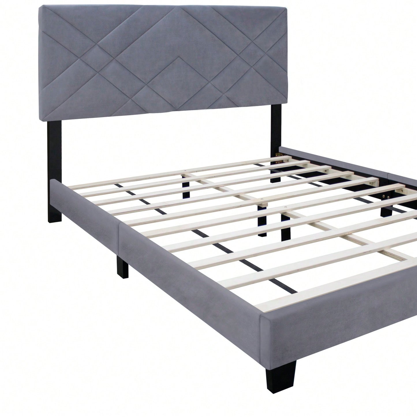 Queen Size Bed Frame With Adjustable Headboard