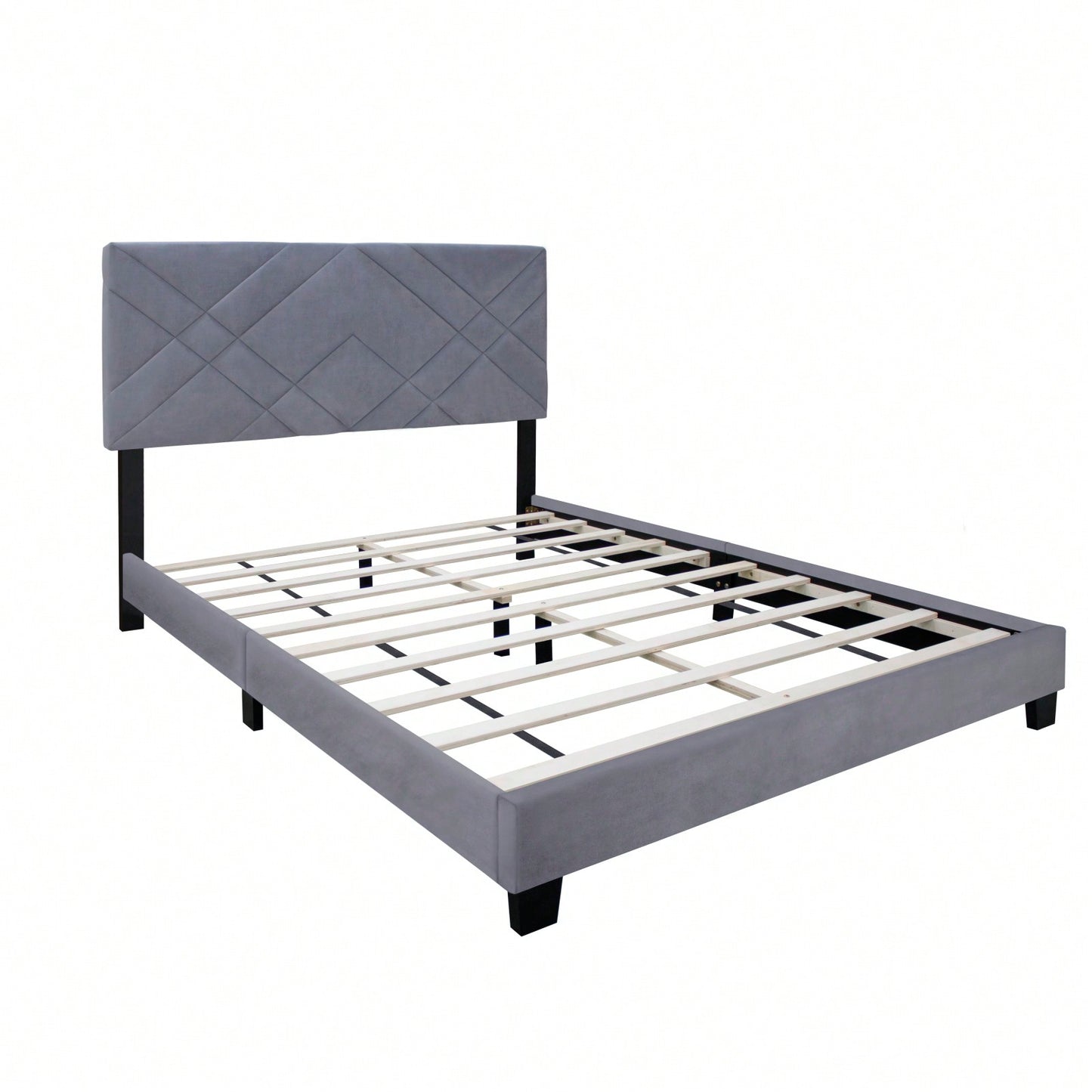 Queen Size Bed Frame With Adjustable Headboard