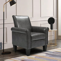 Elegant Modern Accent Chair and Ottoman Set for Living Room Bedroom Office - Durable Fabric and Foam Comfort