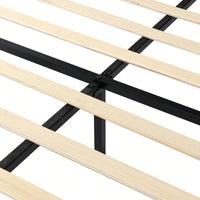 King Size Grey Bed Frame with Adjustable Headboard and Wooden Slats for 705 Lbs Capacity Easy Assembly