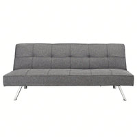 Versatile Sofa Bed with Metal Frame and Stainless Steel Legs for Living Room Bedroom Office Space Saving Design