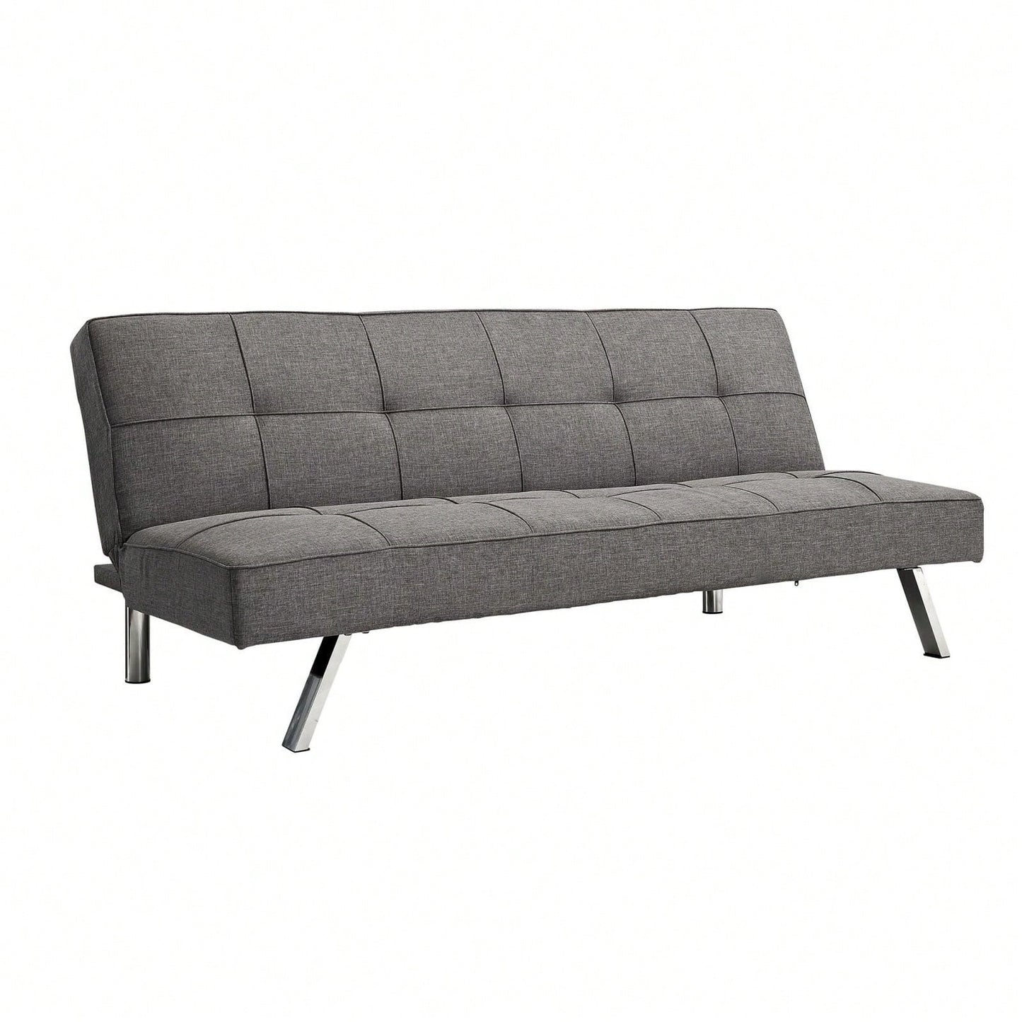 Versatile Sofa Bed with Metal Frame and Stainless Steel Legs for Living Room Bedroom Office Space Saving Design