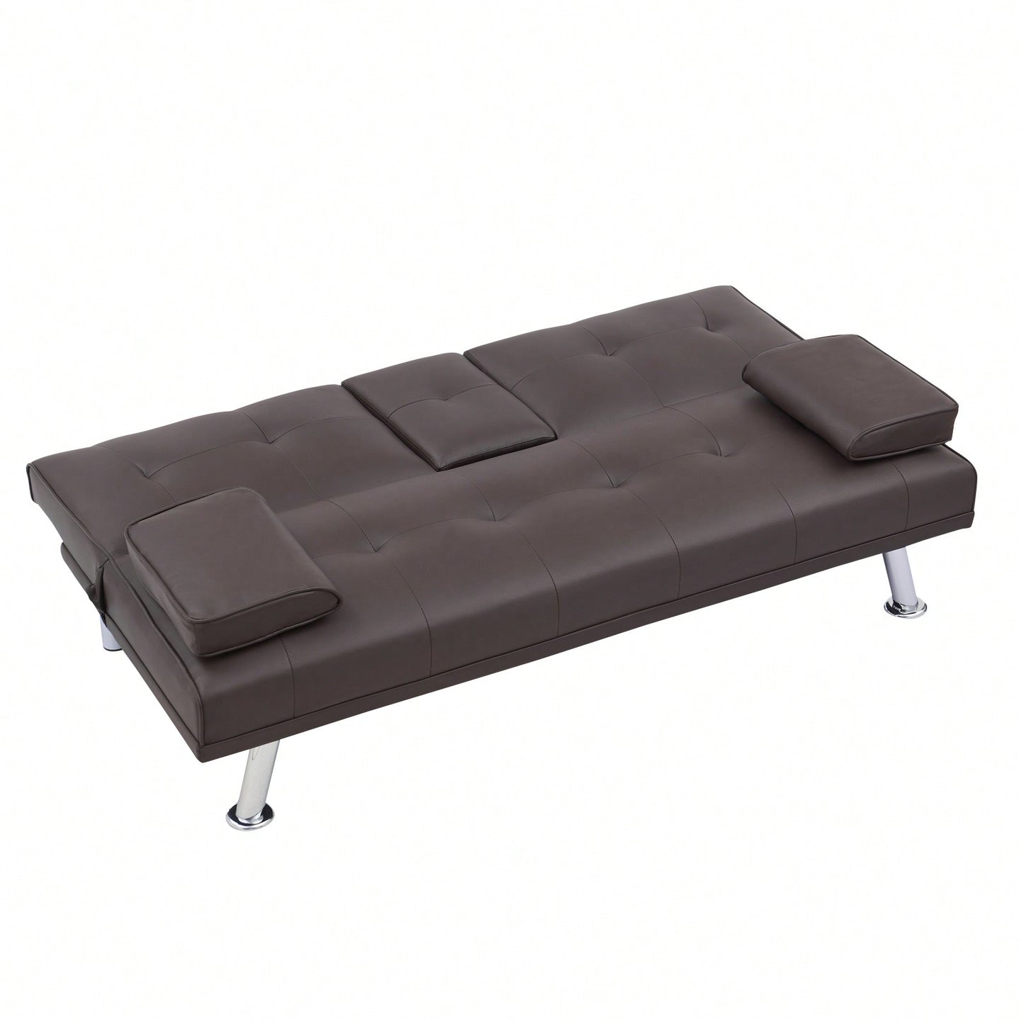 Leather Multifunctional Double Folding Sofa Bed With Coffee Table For Office - Stylish And Sturdy Design For Comfort And Convenience