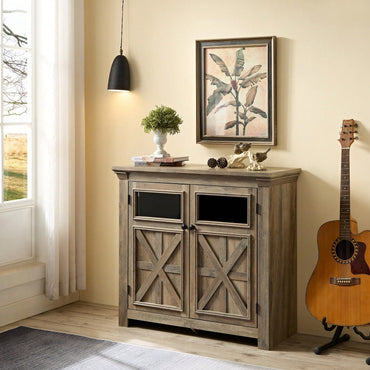 Vintage Large Buffet Sideboard Cabinet with Wine Storage for Dining Room and Entryway Multifunctional Easy Assembly