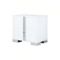 Elegant 2 Drawer Nightstand for Bedroom and Living Room Classic Design Sturdy Build Ample Storage