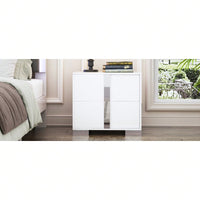 Elegant 2 Drawer Nightstand for Bedroom and Living Room Classic Design Sturdy Build Ample Storage