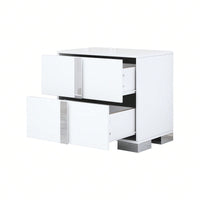 Elegant 2 Drawer Nightstand for Bedroom and Living Room Classic Design Sturdy Build Ample Storage