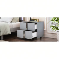 Elegant 2 Drawer Nightstand for Bedroom and Living Room Classic Design Sturdy Build Ample Storage