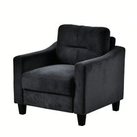 Luxurious Chenille One-Seat Velvet Sectional Sofa with Thick Cushions Detachable Design for Living Room Bedroom Office