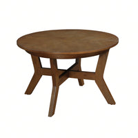 32-Inch Solid Wood And MDF Round Mid-Century Farmhouse Coffee Table